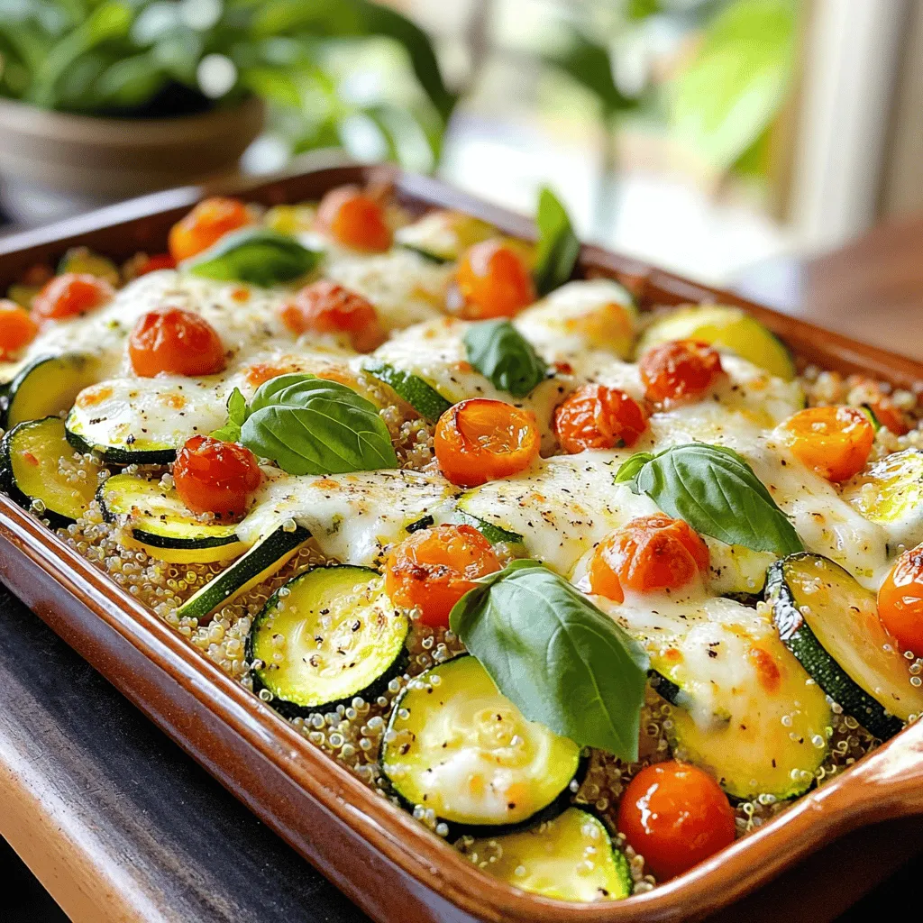 Savory Summer Zucchini Quinoa Casserole Dish