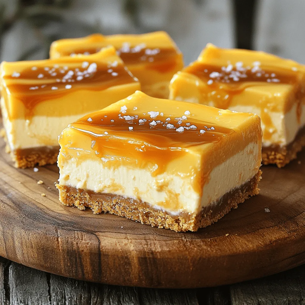 No Bake Salted Caramel Cheesecake Bars Delightful Treat