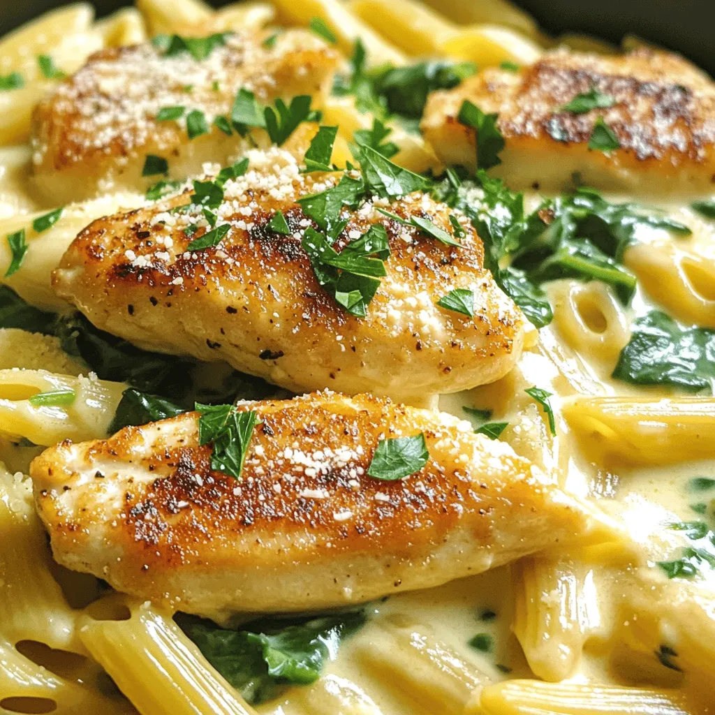 Creamy Parmesan Chicken with Penne Flavor Packed Dish