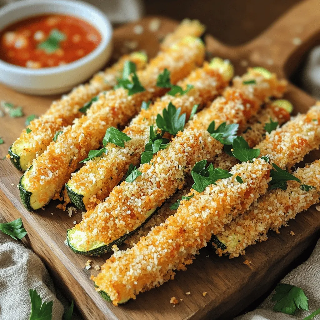 Air Fryer Garlic Parmesan Zucchini Fries Delight