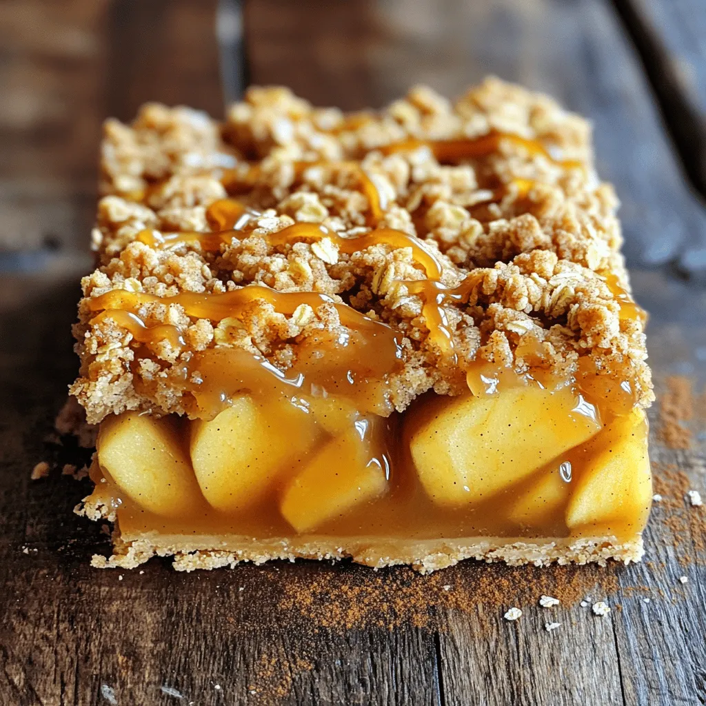 Caramel Apple Pie Bars with Oat Crumble Delight