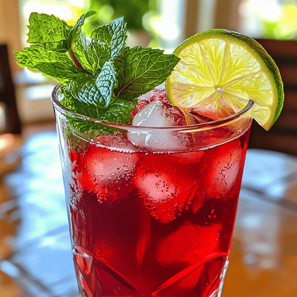 Hibiscus Mocktail Refreshing and Flavorful Delight