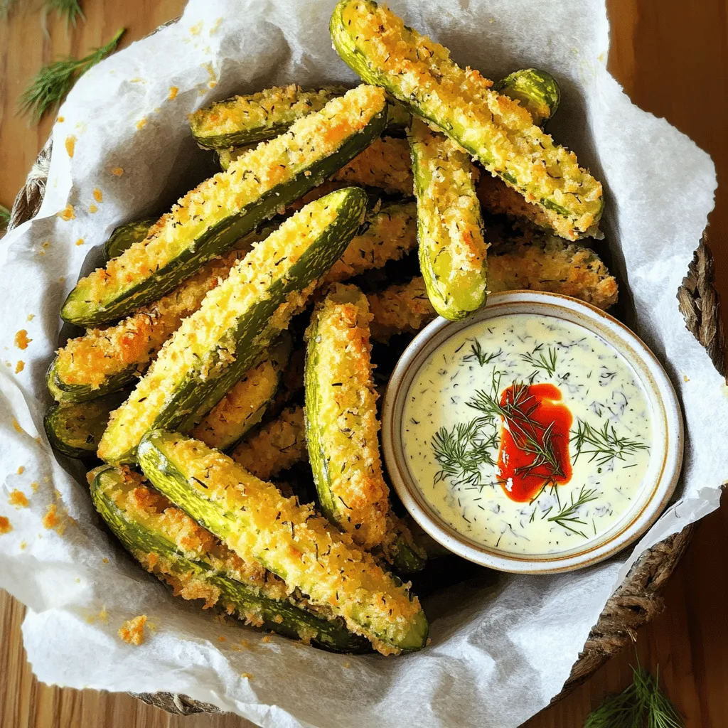 Crispy Dill Pickle Fries with Spicy Ranch Delight