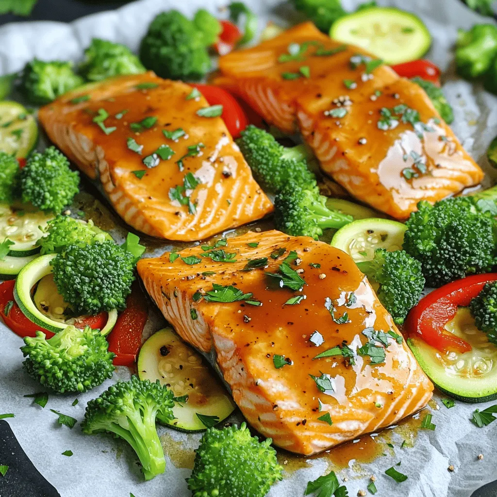 Maple Dijon Sheet-Pan Salmon &#038; Veggies Delight
