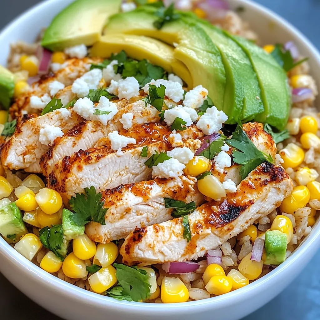 Street Corn Chicken Rice Bowl Flavorful and Easy Meal
