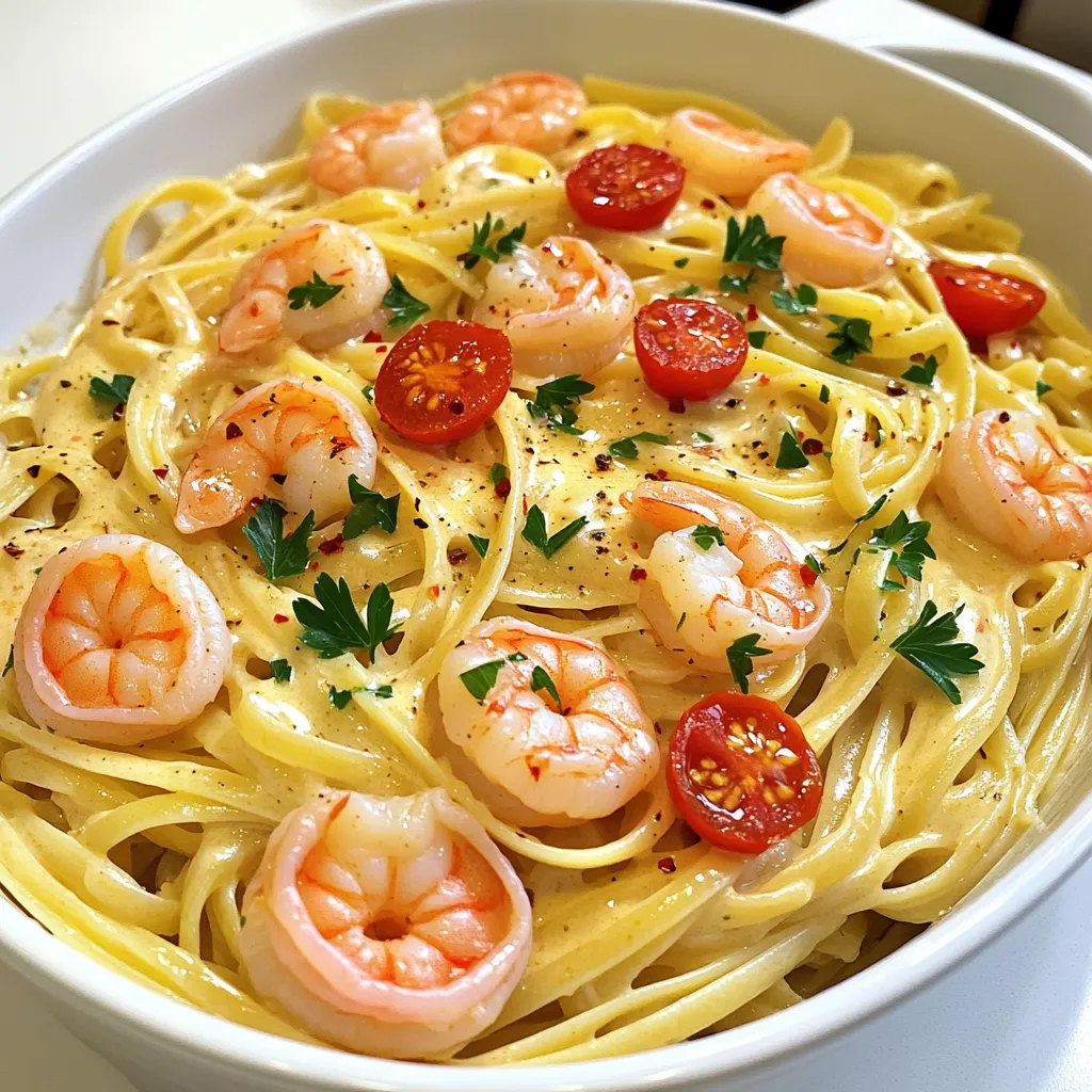 Creamy Garlic Butter Shrimp Linguine Savory Delight
