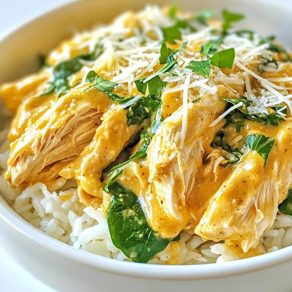 Creamy Garlic Parmesan Crockpot Chicken Delight
