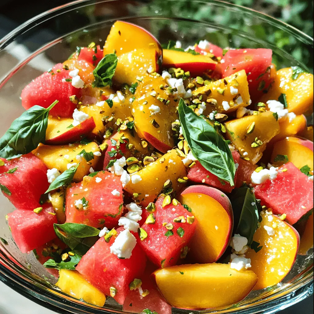 Summer Peach Watermelon Salad Fresh and Flavorful Treat