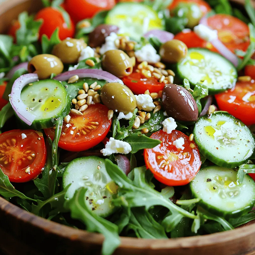 Mediterranean Arugula Salad Fresh and Flavorful Dish