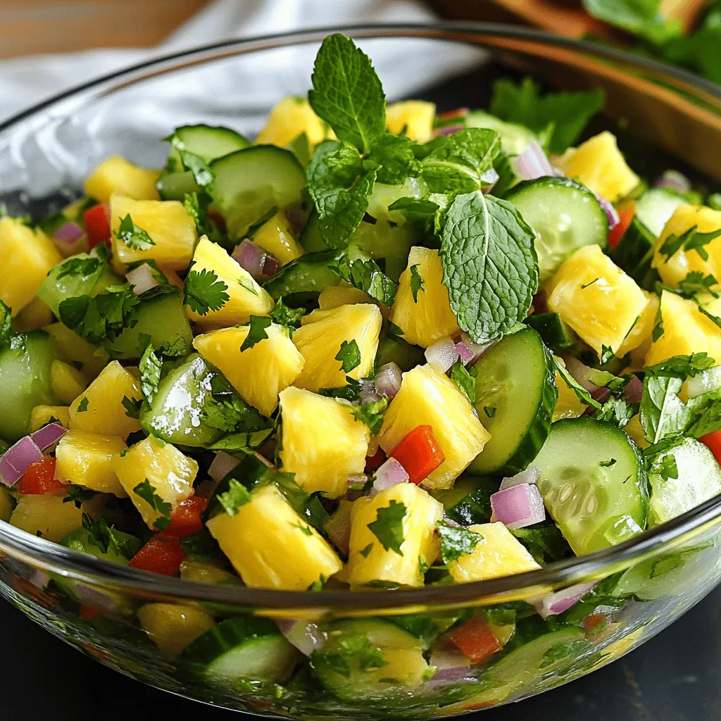 Pineapple Cucumber Salad Refreshing and Simple Dish