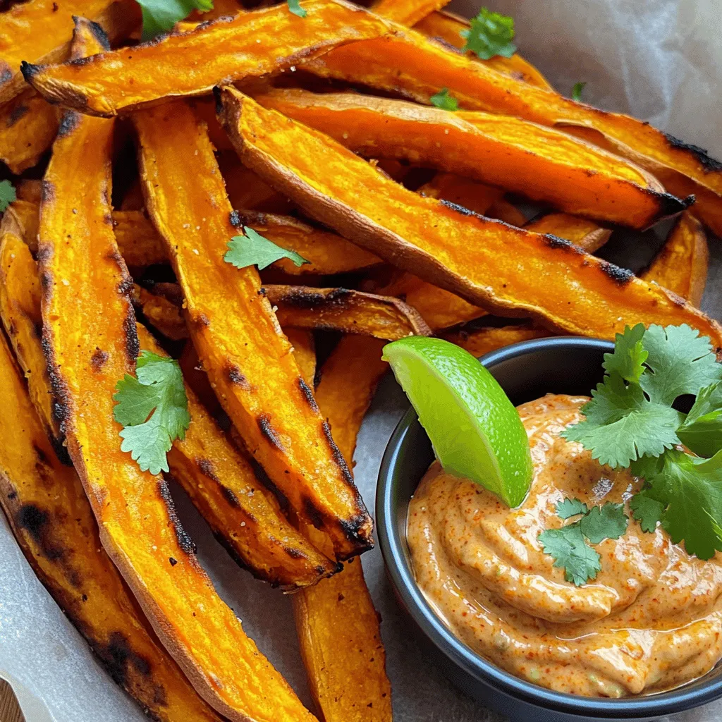 Crispy Air Fryer Sweet Potato Fries With Chipotle Mayo