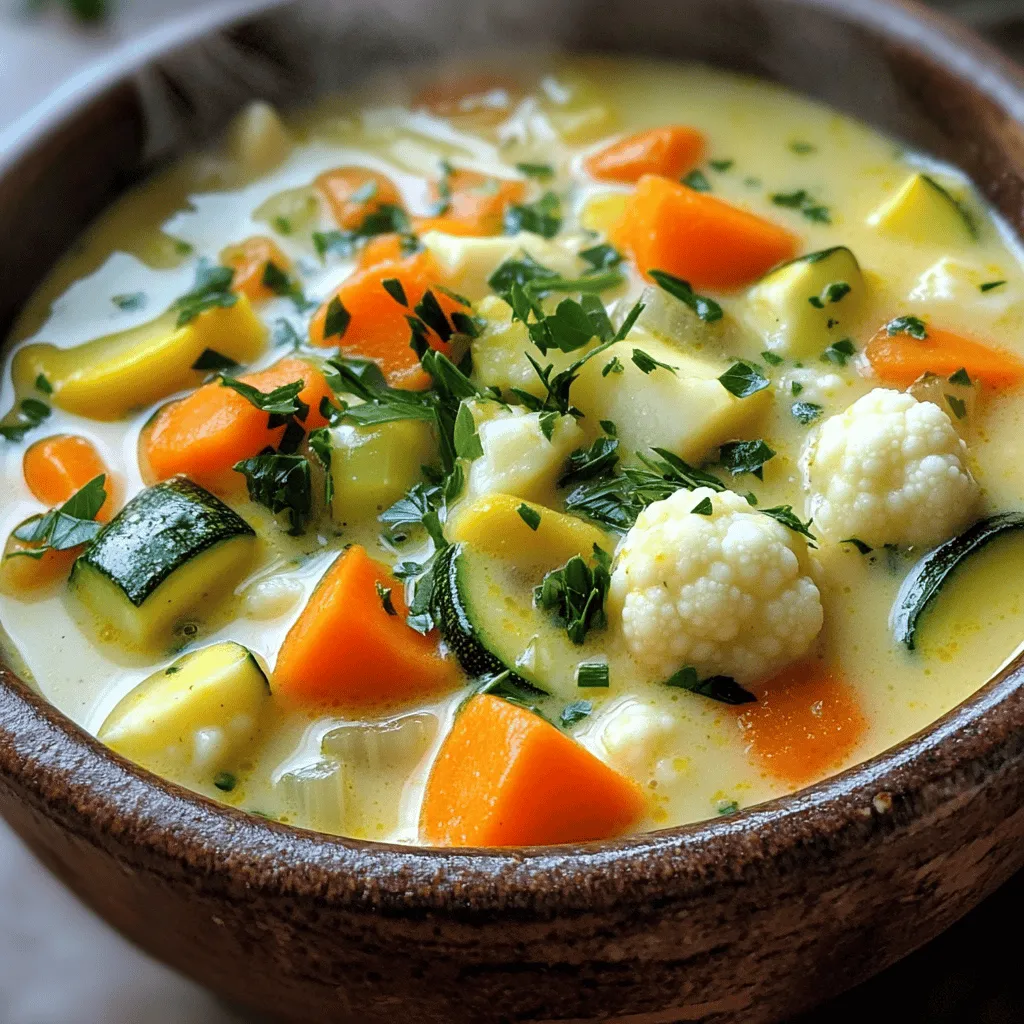 Creamy Vegetable Soup Healthy and Simple Recipe