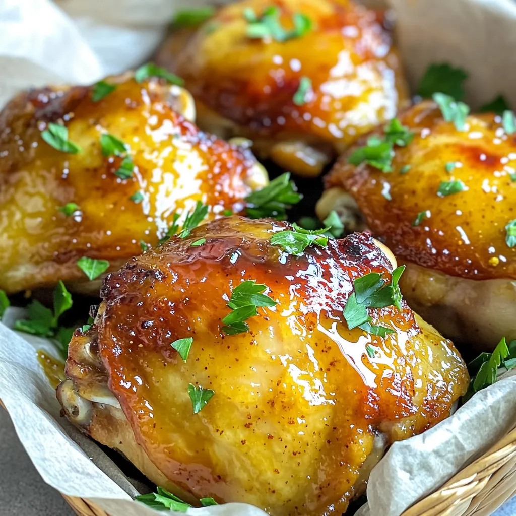 Air Fryer Honey Mustard Chicken Thighs Delight