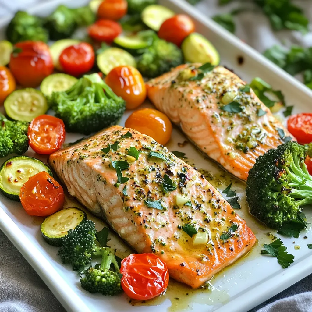 Sheet-Pan Lemon Herb Salmon with Roasted Power Veggies