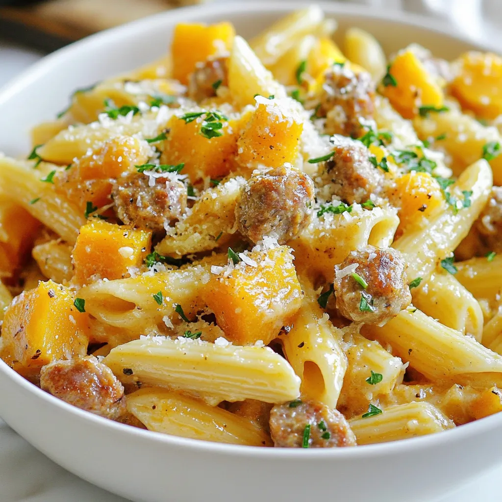 Autumn Sausage Squash Pasta Hearty and Comforting Dish