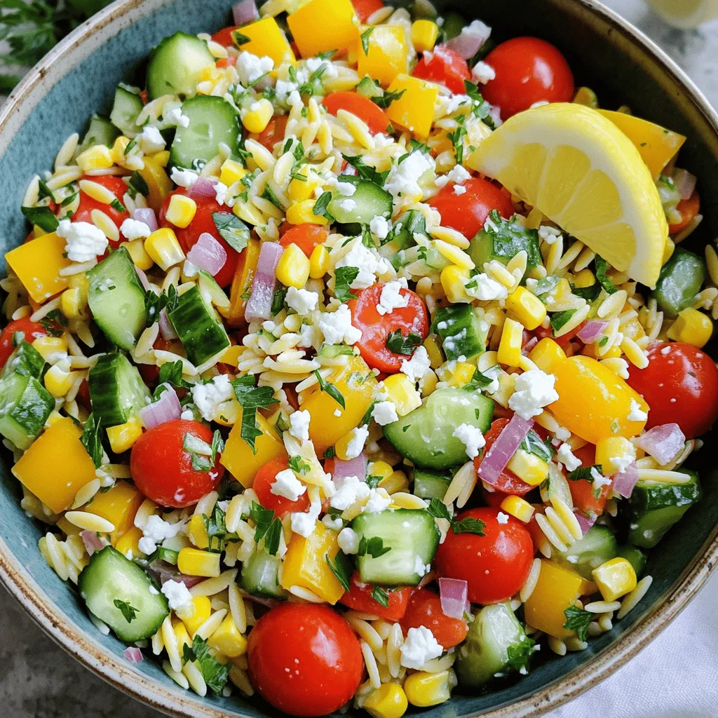 Rainbow Orzo Salad Fresh and Flavorful Recipe
