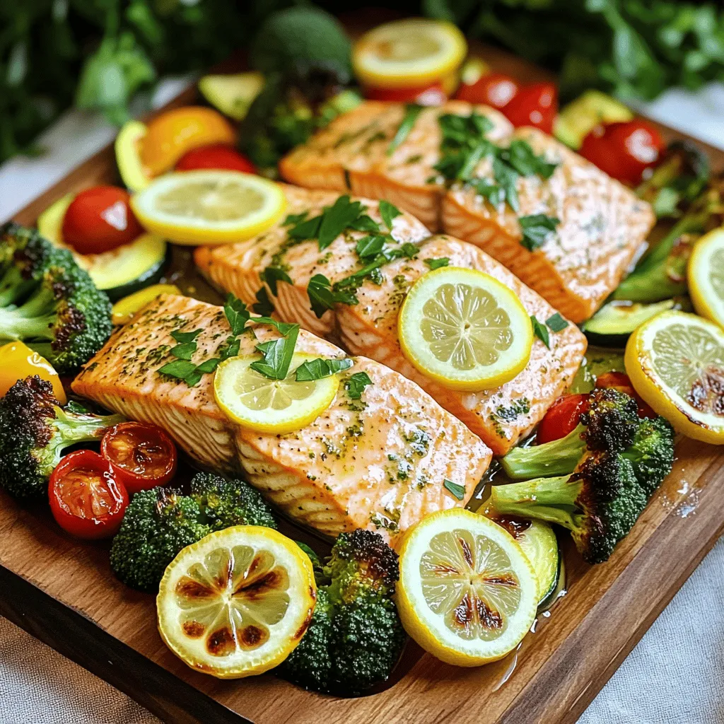 One-Pan Lemon Herb Salmon With Roasted Veggies Delight