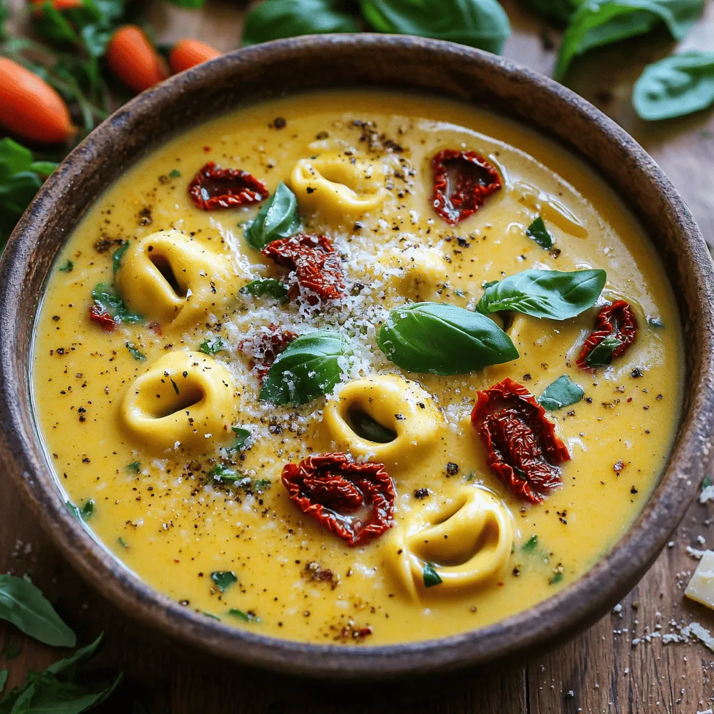 Creamy Sun Dried Tomato Tortellini Soup Delight