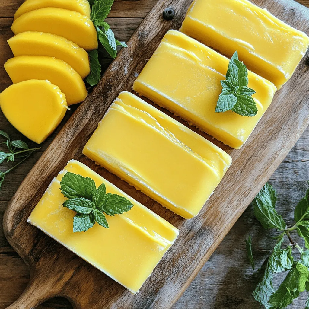 Frozen Mango Yogurt Bars Refreshing Summer Treat