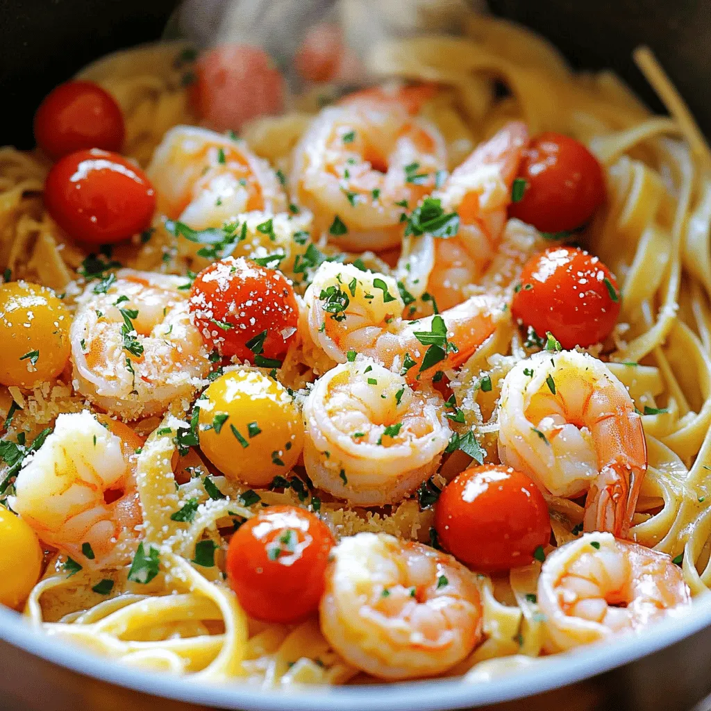 One Pot Garlic Butter Shrimp Pasta Quick and Tasty Dish