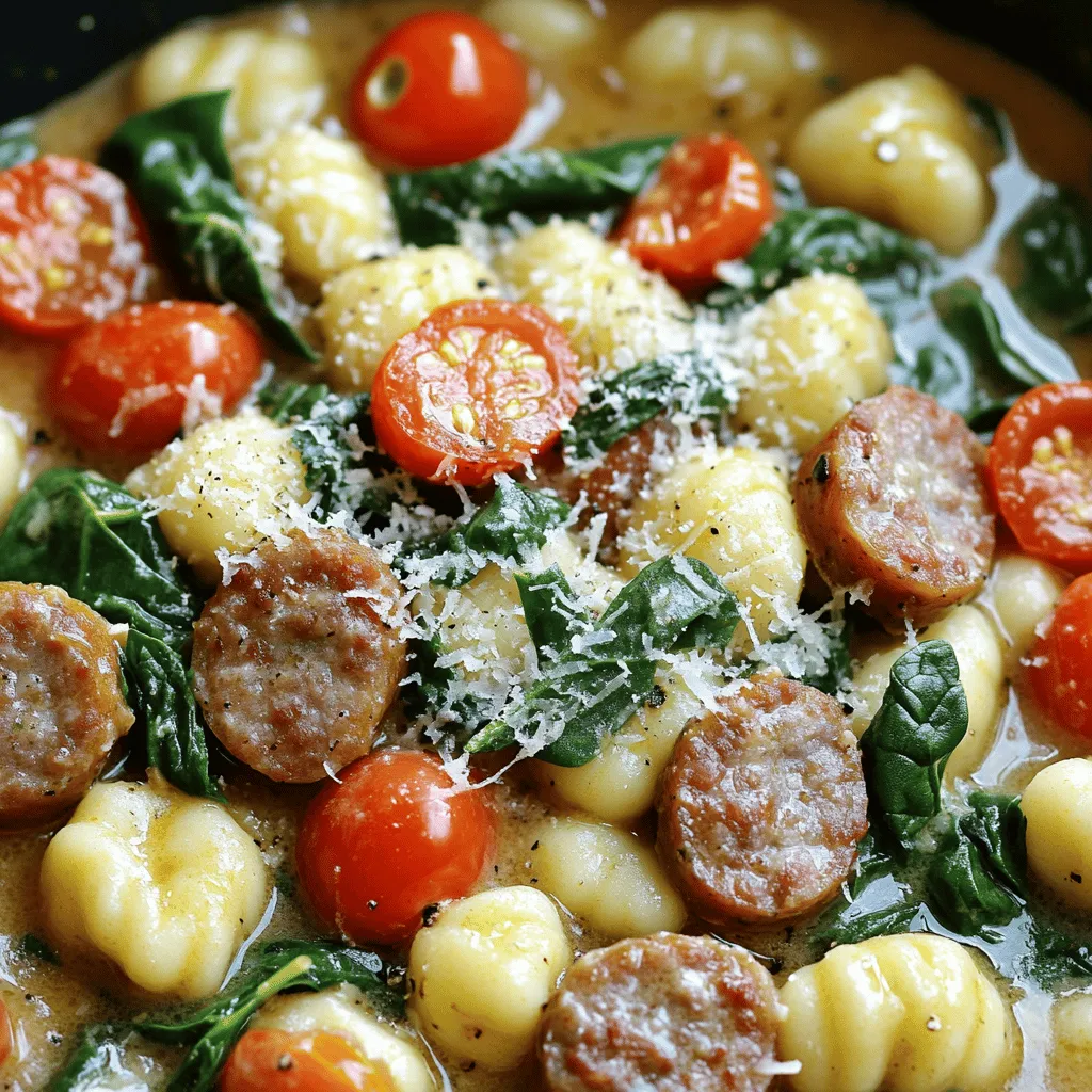One-Pot Creamy Tuscan Sausage Gnocchi Delight