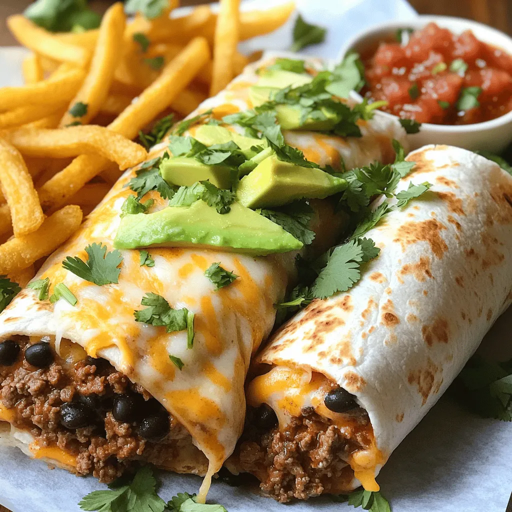 Cheesy Beef Burritos with Fries Tasty and Satisfying