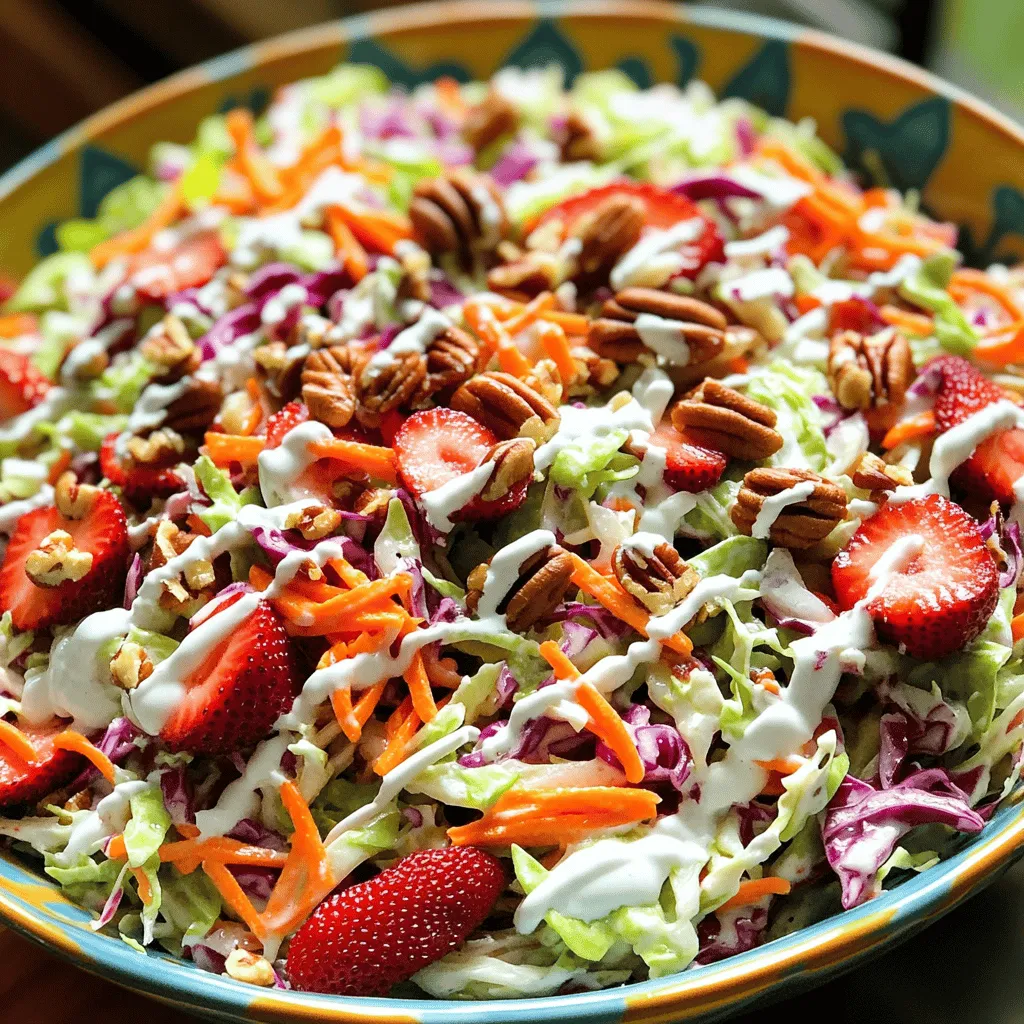 Crisp Strawberry Coleslaw Fresh and Flavorful Dish