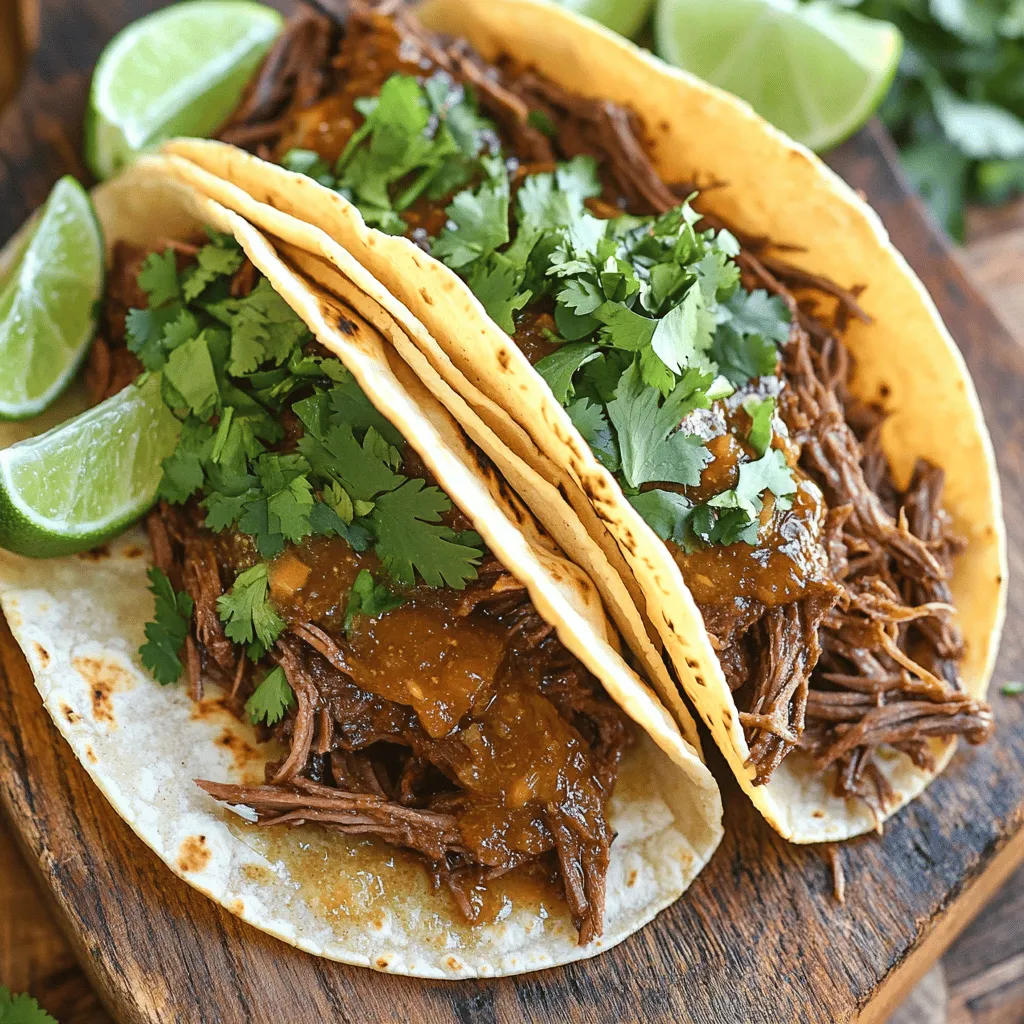 Slow Cooker Honey Garlic Barbacoa Tacos Delight