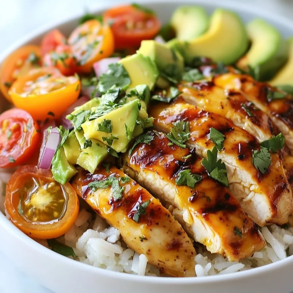 Honey Lime Chicken &#038; Avocado Rice Bowls Delightful Meal
