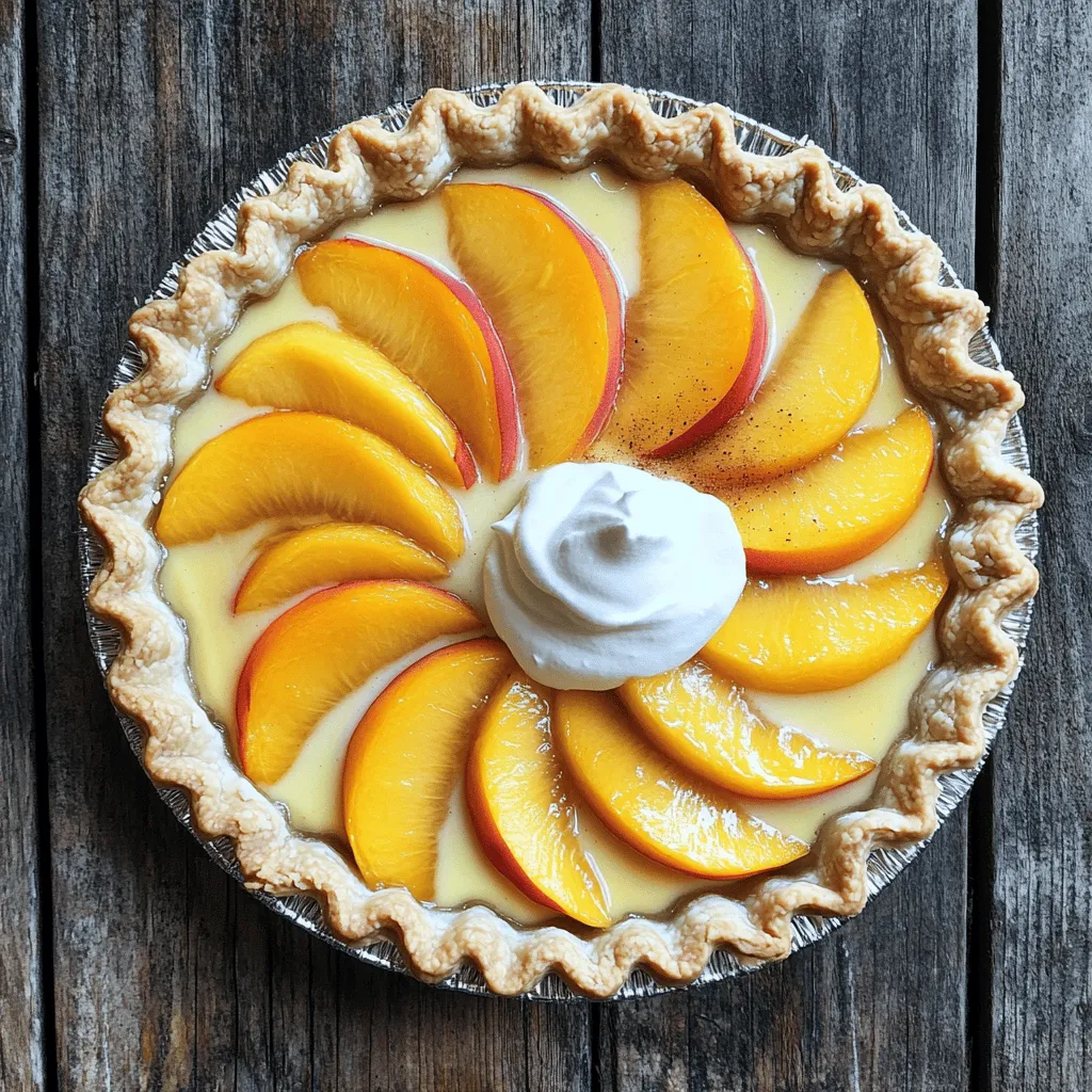 Fresh Peach Custard Pie Delightful Summer Dessert