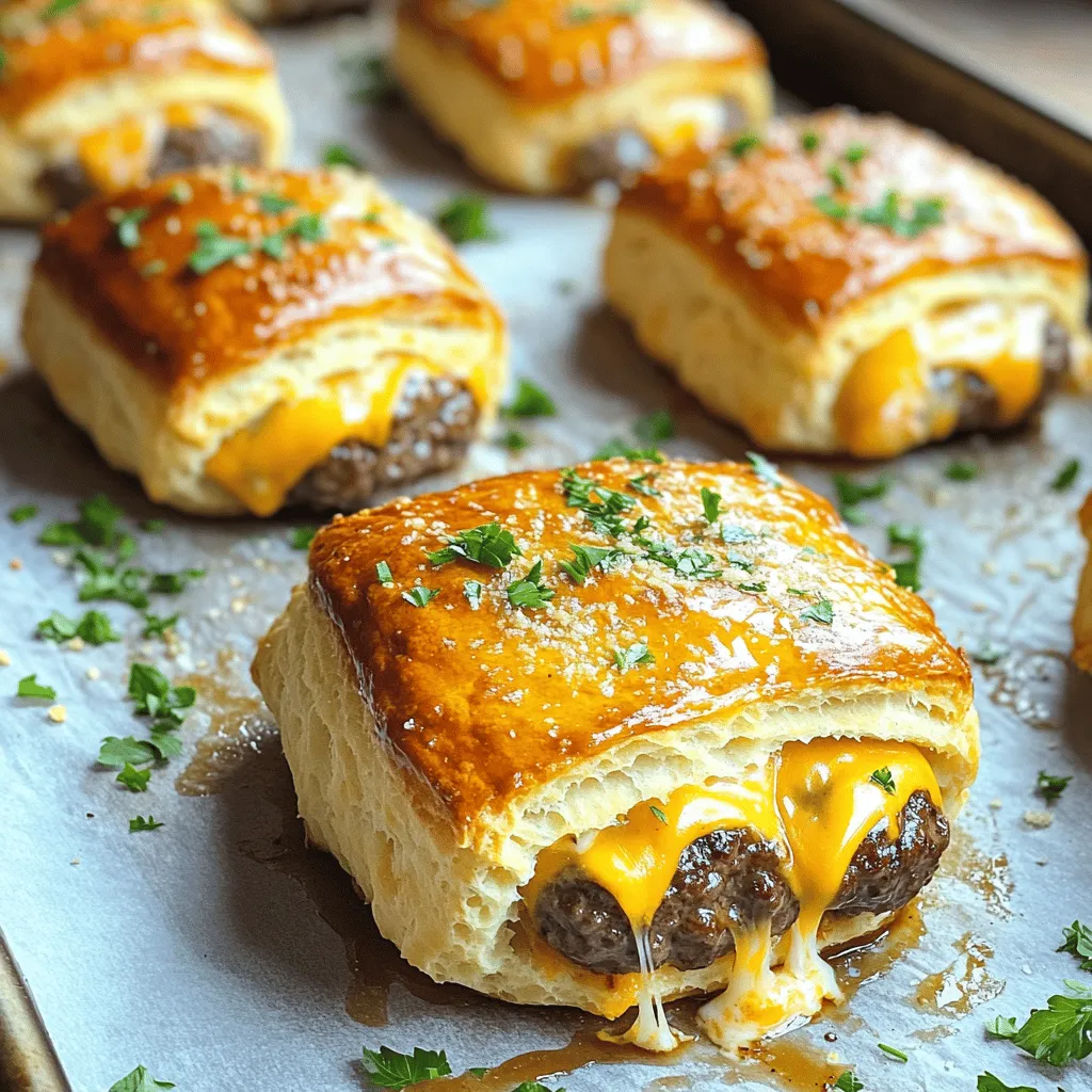 Garlic Parmesan Cheeseburger Bombs Easy Tasty Treat
