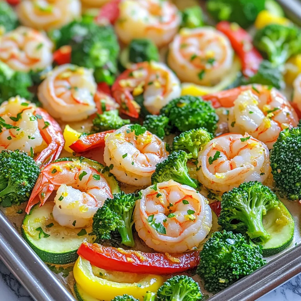 Lemon Garlic Shrimp &#038; Veggie Sheet Pan Delight
