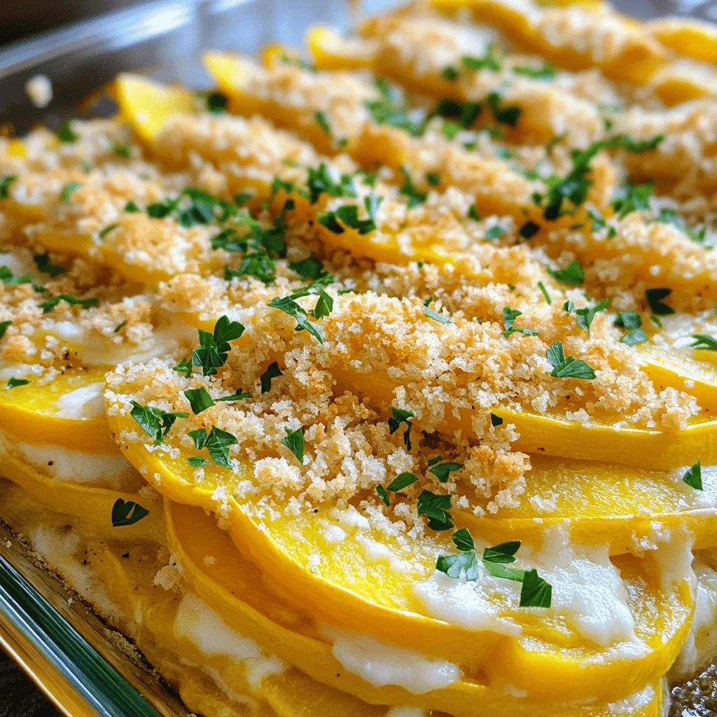 Cheesy Yellow Squash Bake Easy and Healthy Recipe