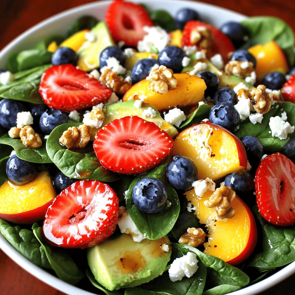Summer Spinach and Fruit Salad Fresh and Tasty Delight