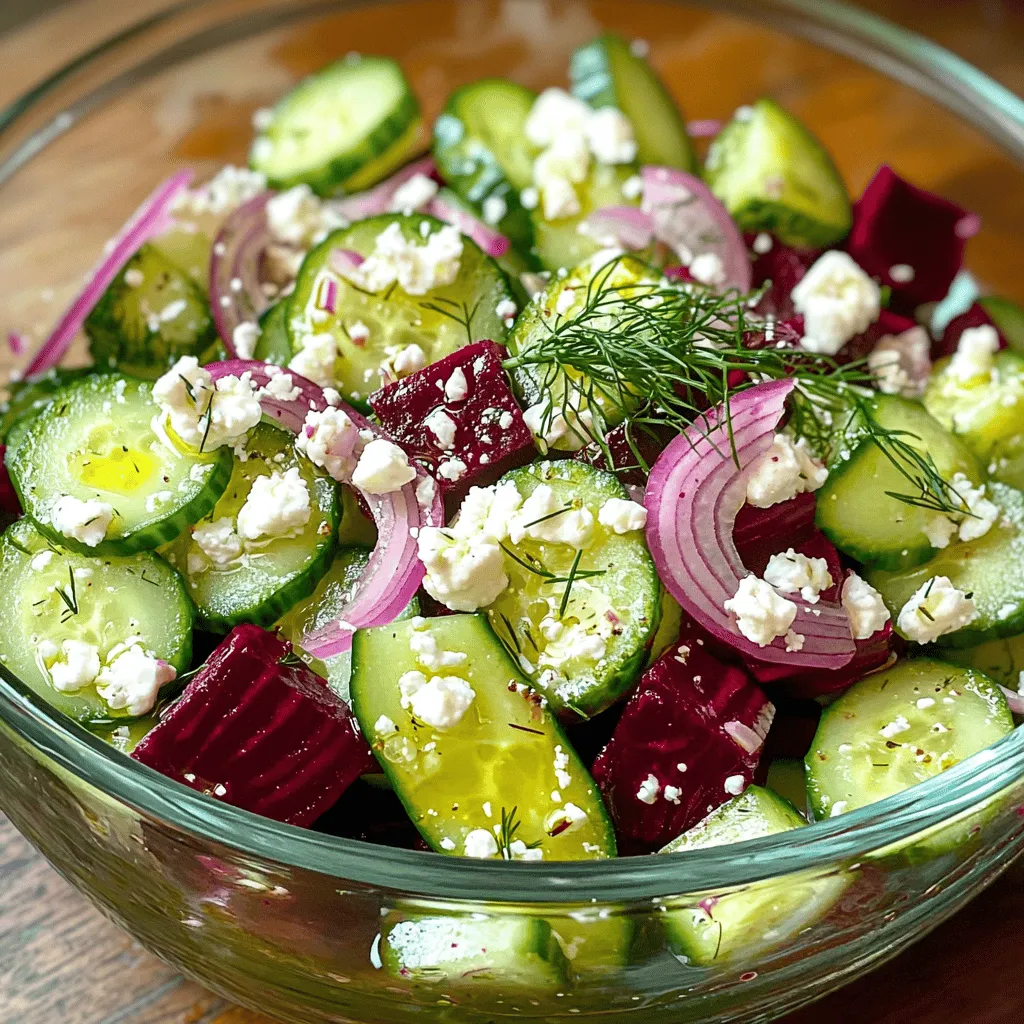 Beet and Feta Cucumber Salad Fresh and Flavorful Dish