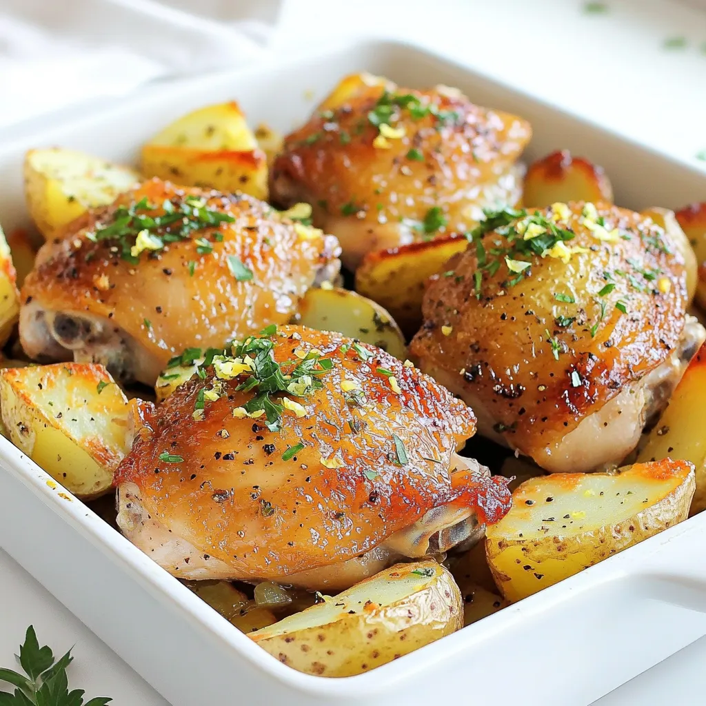 One Pan Lemon Herb Chicken and Potatoes Delight