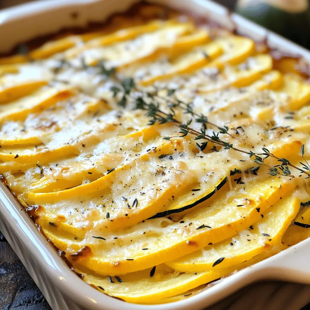 Savory Squash Au Gratin Creamy Delight Recipe