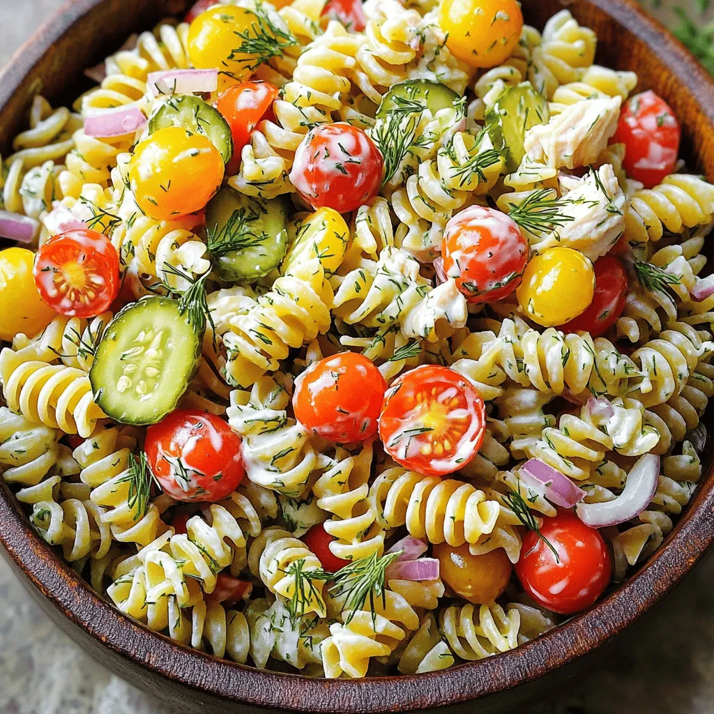 Dill Pickle Ranch Pasta Salad Crunchy and Flavorful Treat