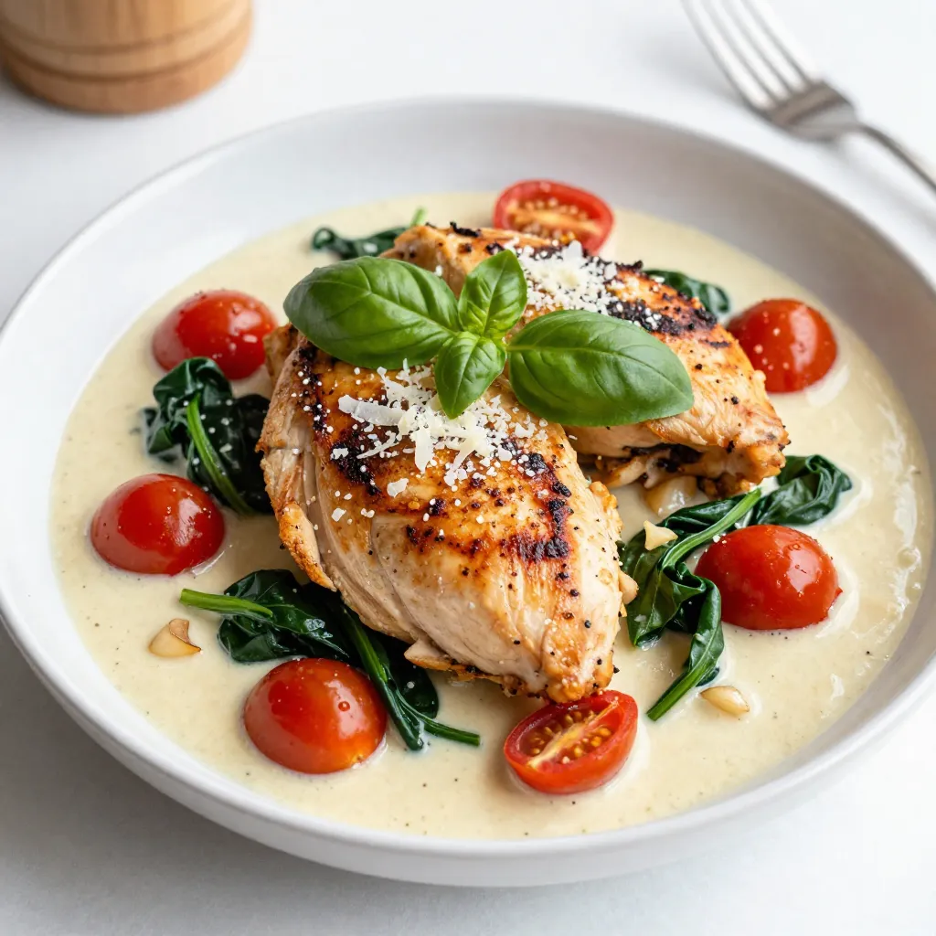 Creamy Garlic Tuscan Chicken Delightful Dinner Recipe