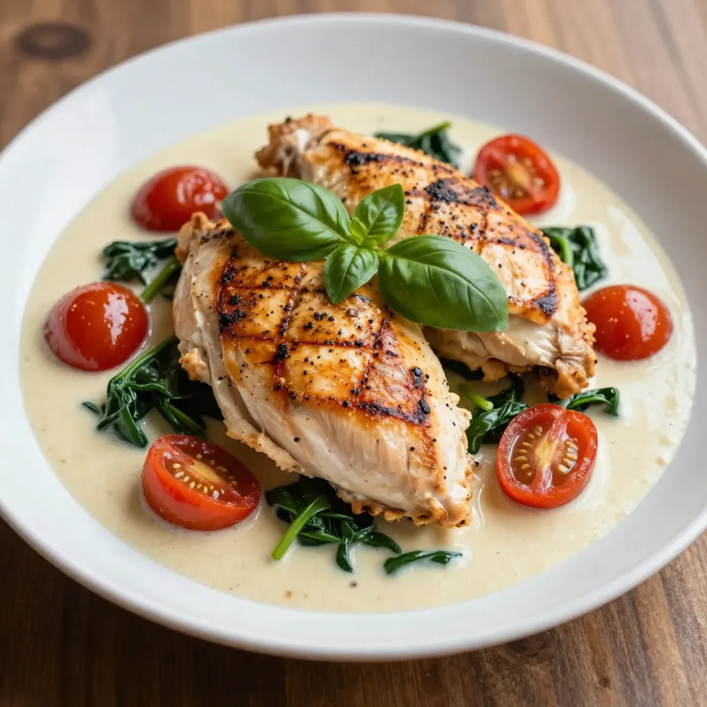 Creamy Garlic Tuscan Chicken Satisfying Dinner Meal