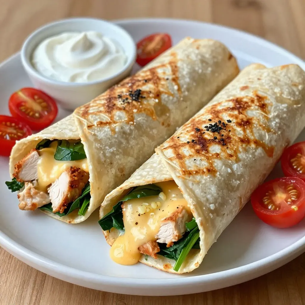 Cheesy Garlic Chicken Wraps Easy and Flavorful Meal