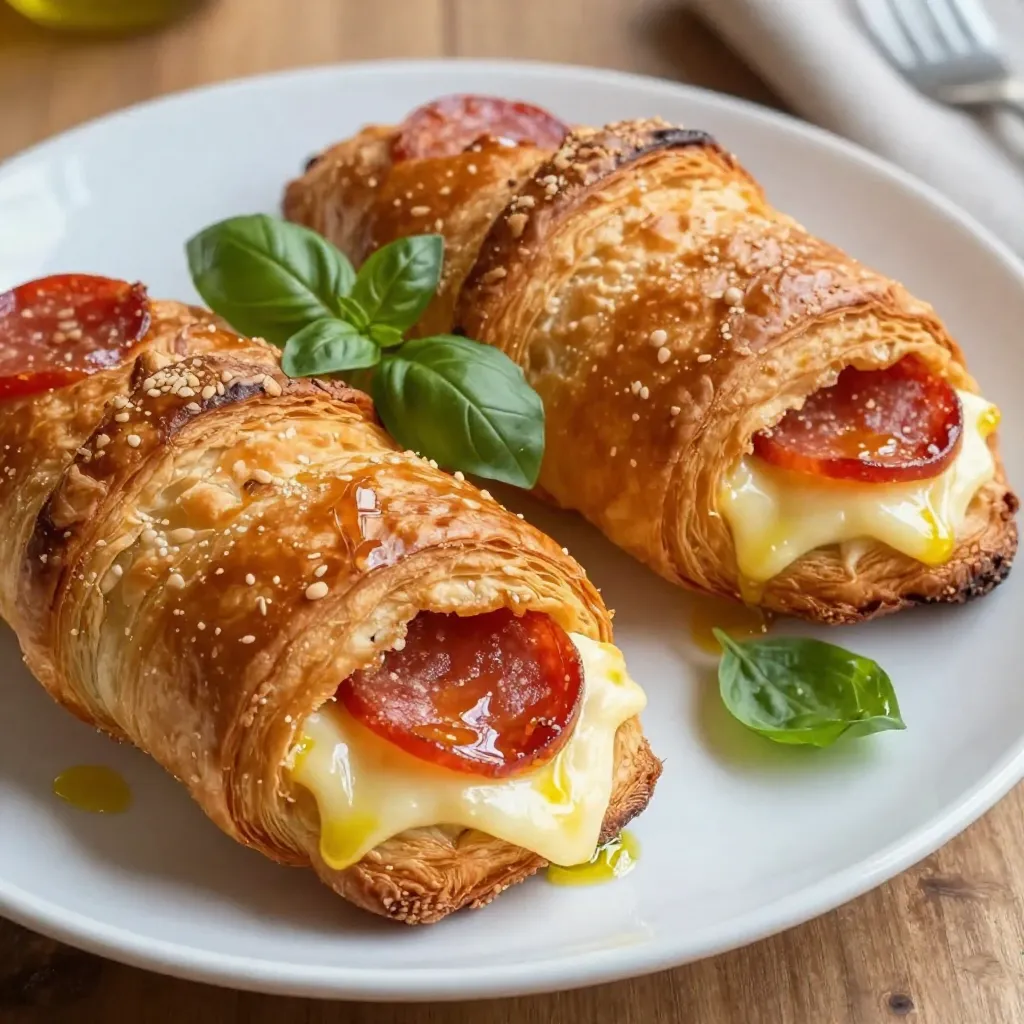 Pepperoni Mozzarella Croissant Rolls Easy Savory Snack