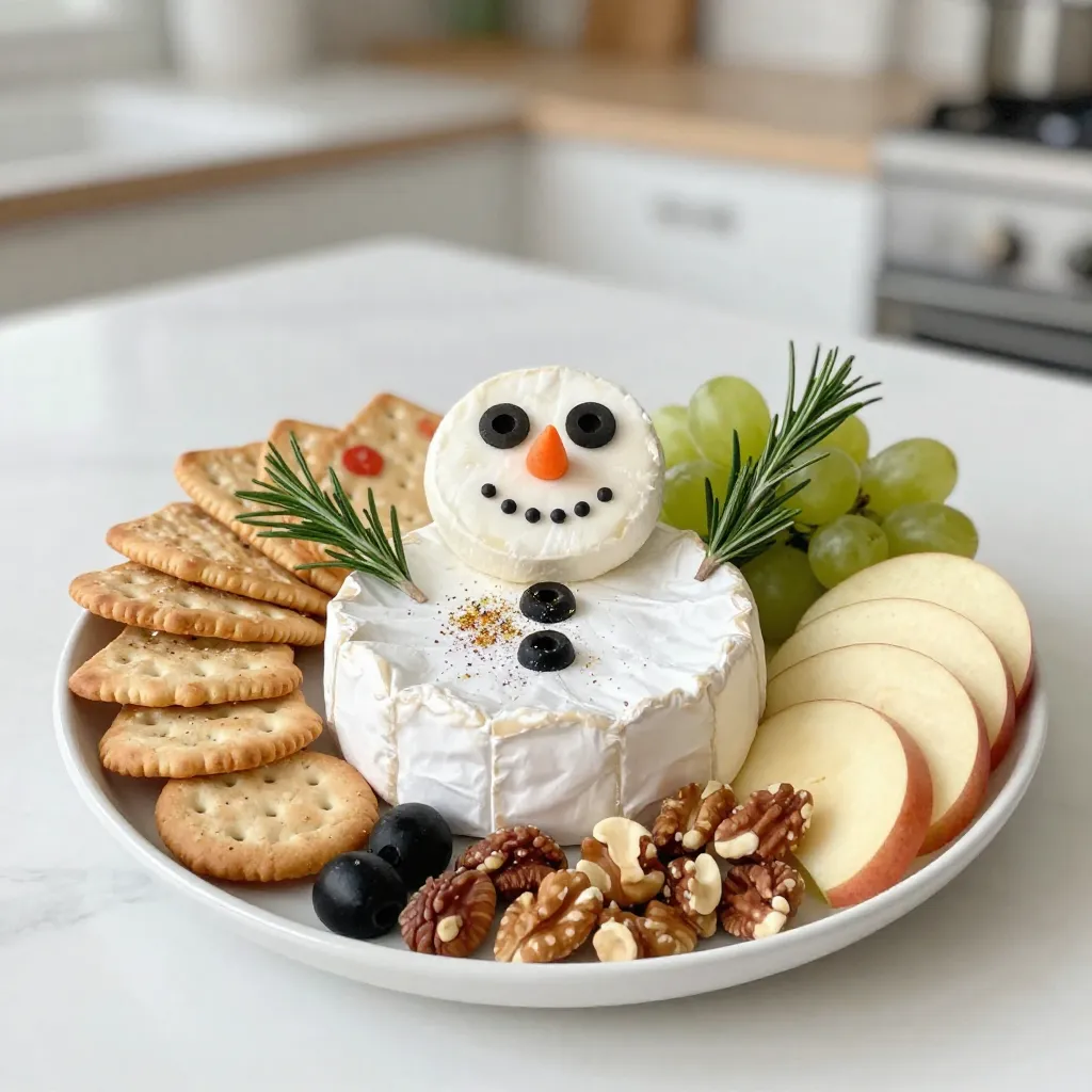 Snowman Christmas Cheese Board Festive Party Delight
