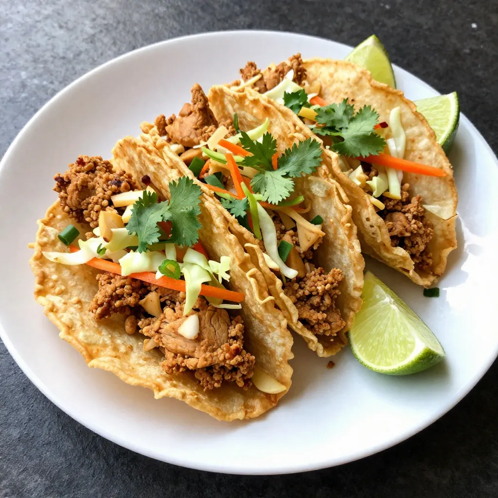 Crispy Chicken Wonton Tacos Easy and Flavorful Dish