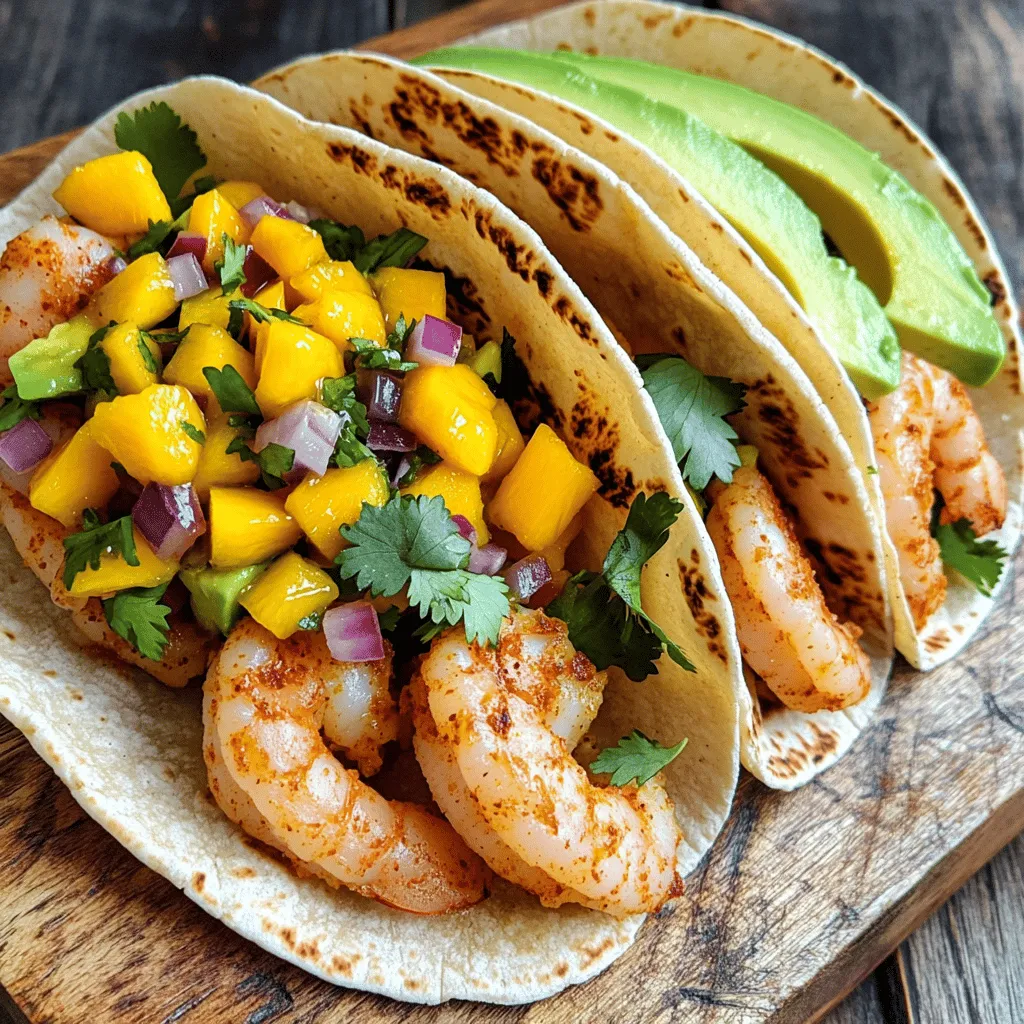 Spicy Shrimp Tacos with Mango Salsa Deliciously Fresh