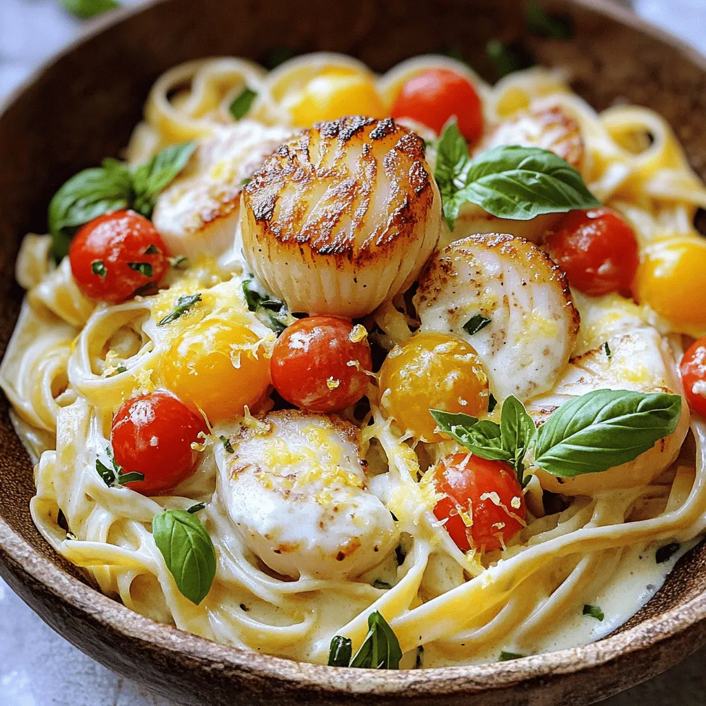 Creamy Mozzarella Scallop Pasta Delightful Dinner Dish