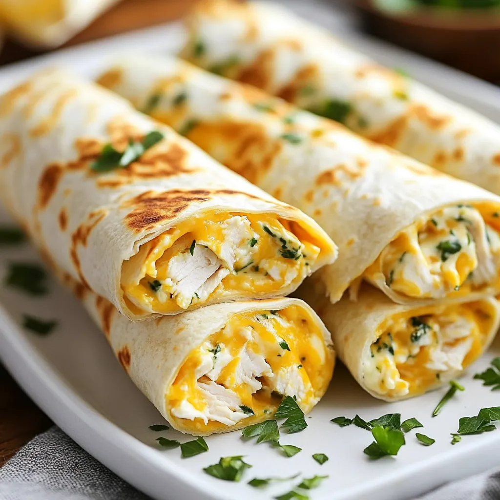 Cheesy Garlic Chicken Wraps Simple Flavorful Meal