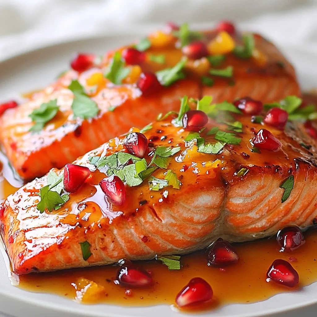 Pomegranate Orange Glazed Salmon Flavorful Delight