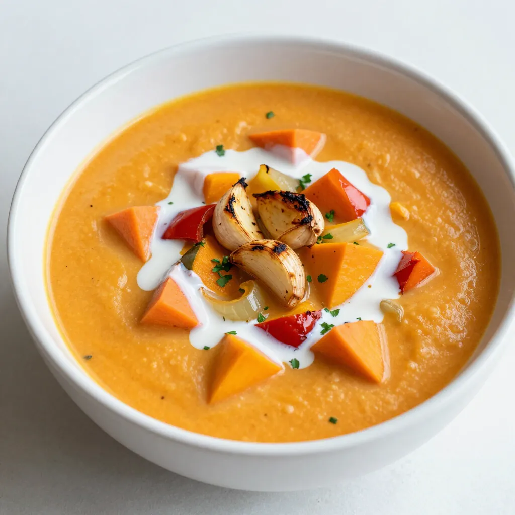 Creamy Roasted Vegetable Soup Healthy and Simple Recipe