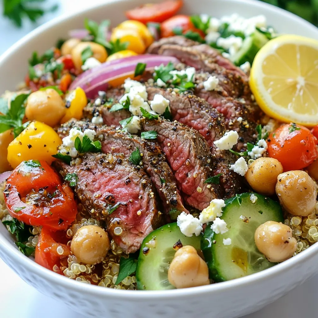 Mediterranean Steak Power Bowls Tasty and Healthy Meal